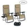 Hastings Home Hastings Home Set of 2 Zero Gravity Chairs, Beige 444476HYA